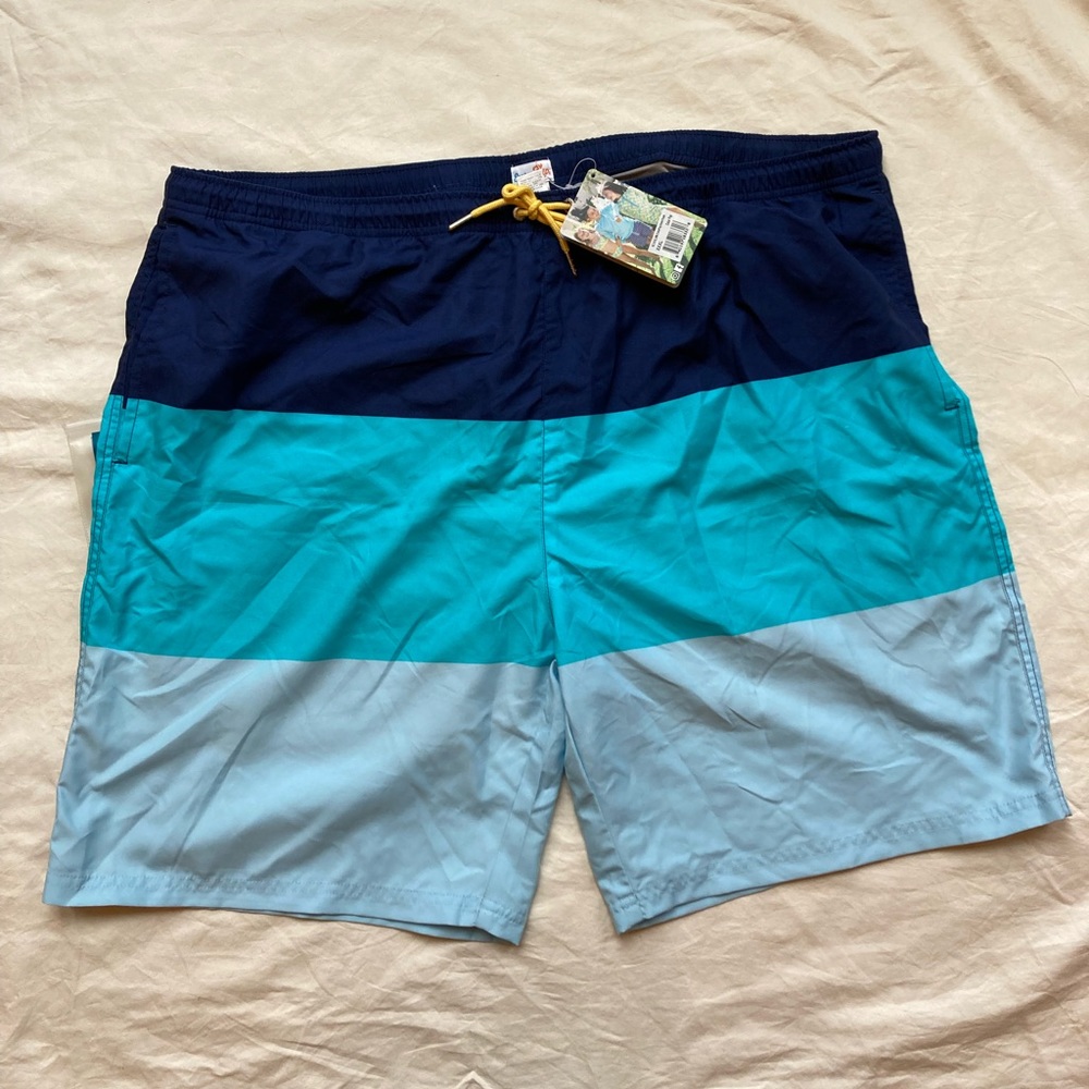 SwimZip Men's 8" Swim Trunks Boxer Brief Liner | "Color Pop" UPF 50 nwt XXXL